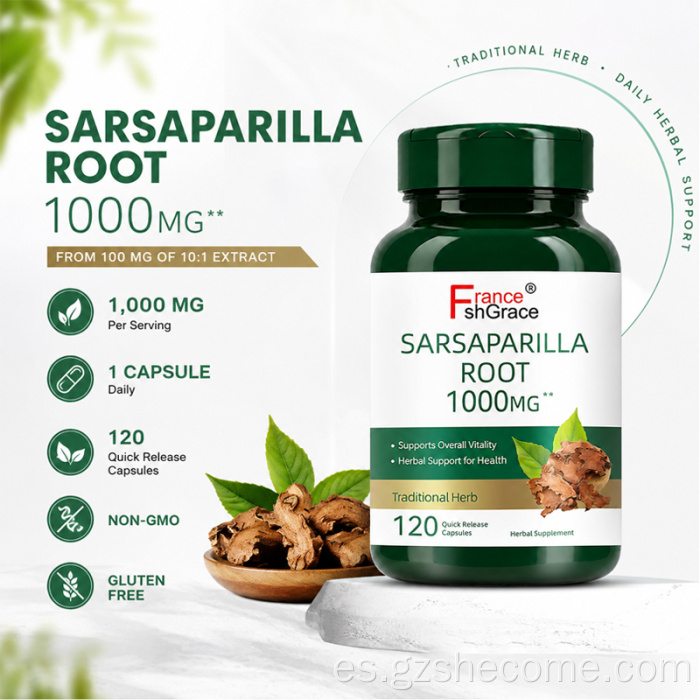Herbal Shecome Zarzaparrilla Cápsulas Vitalidad Salud